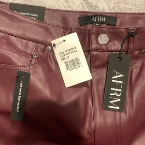 AFRM Burgundy 28 pants